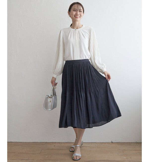 IKKA LOUNGE「袖プリーツブラウス」|シャツ・ブラウス|