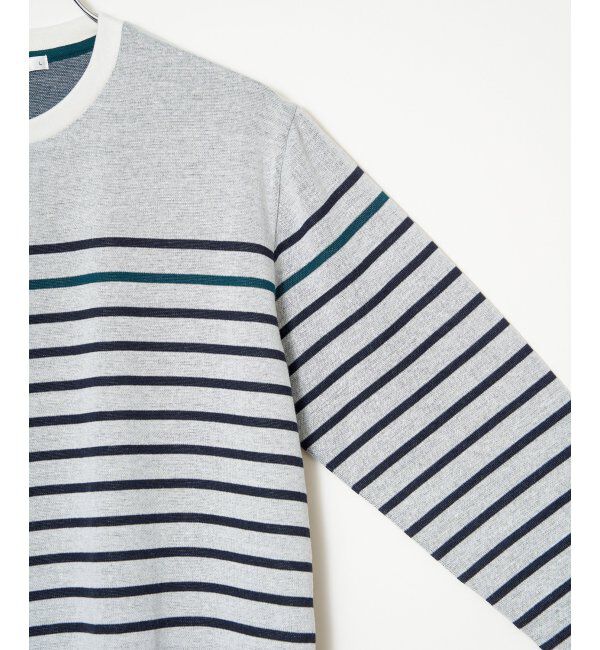 ikka「ダブルジャカードボーダーロンT」|Tシャツ・カットソー|