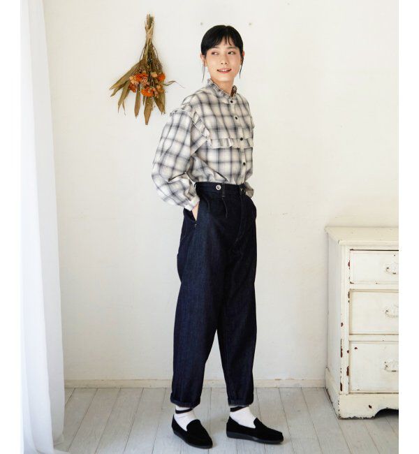 Lbc with Life「オンブレチェックフリルブラウス」|シャツ・ブラウス|