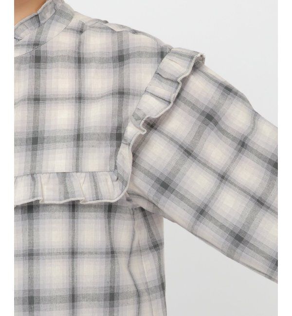 Lbc with Life「オンブレチェックフリルブラウス」|シャツ・ブラウス|