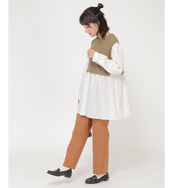 Lbc with Life「ケーブルニットドッキングブラウス」|シャツ・ブラウス|