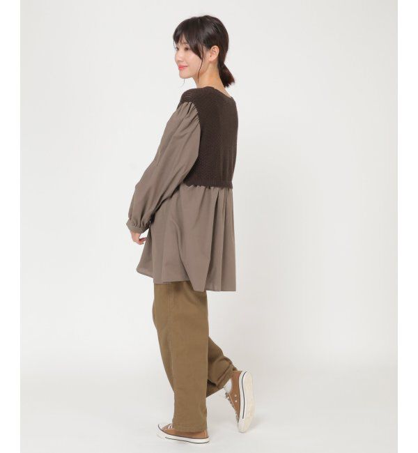 Lbc with Life「ケーブルニットドッキングブラウス」|シャツ・ブラウス|