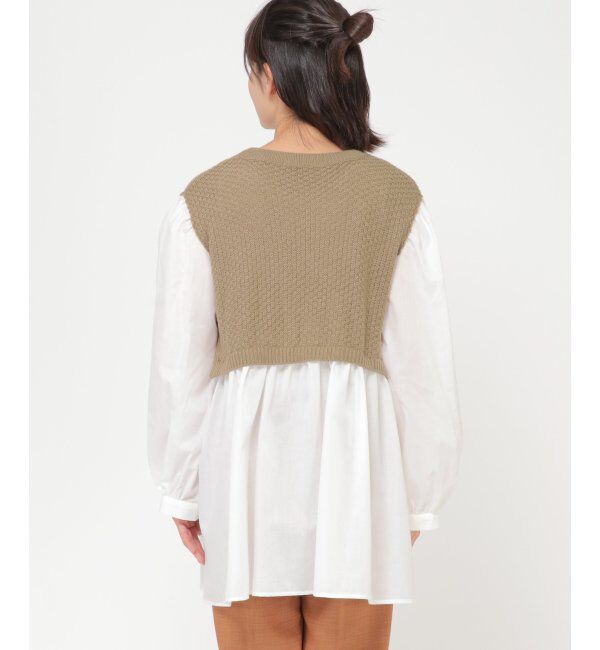 Lbc with Life「ケーブルニットドッキングブラウス」|シャツ・ブラウス|