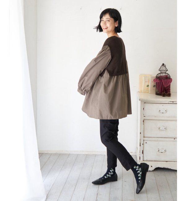 Lbc with Life「ケーブルニットドッキングブラウス」|シャツ・ブラウス|