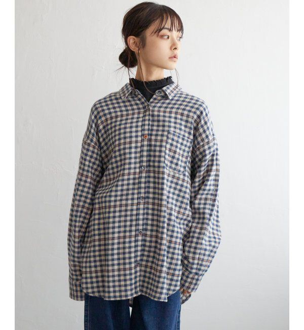 Lbc with Life「配色ボタンチェックネルシャツ」|シャツ・ブラウス|
