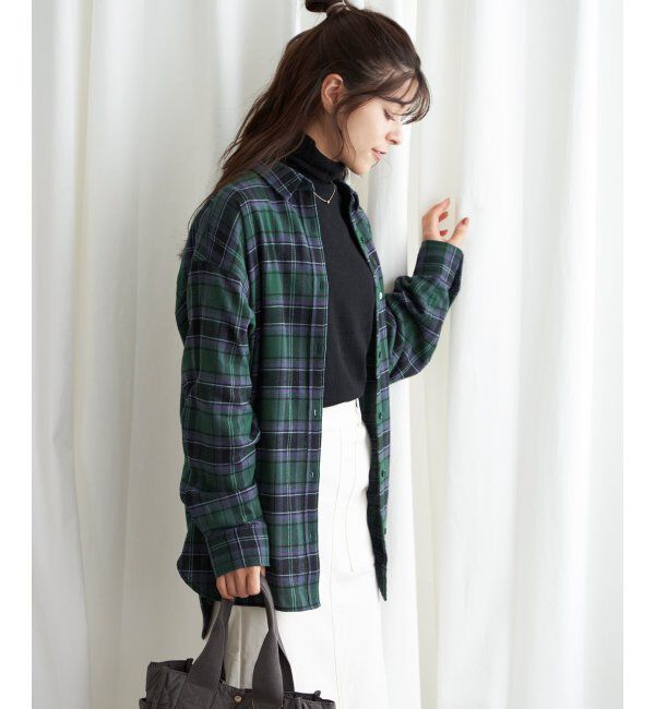 Lbc with Life「配色ボタンチェックネルシャツ」|シャツ・ブラウス|