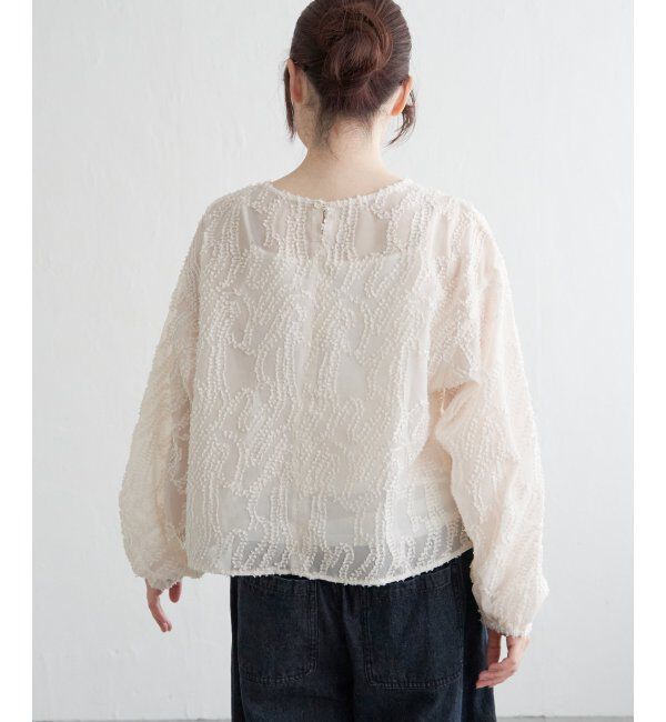 Lbc with Life「シアーカットジャカードブラウス」|シャツ・ブラウス|