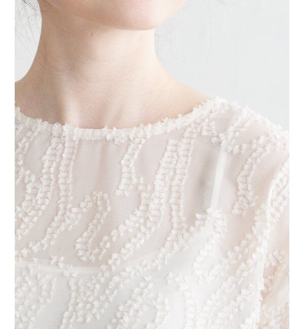 Lbc with Life「シアーカットジャカードブラウス」|シャツ・ブラウス|