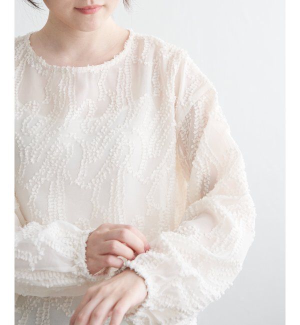 Lbc with Life「シアーカットジャカードブラウス」|シャツ・ブラウス|