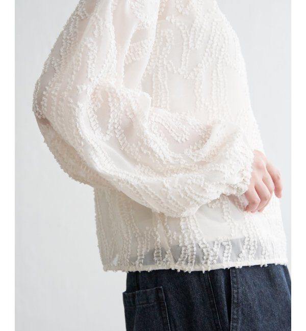 Lbc with Life「シアーカットジャカードブラウス」|シャツ・ブラウス|