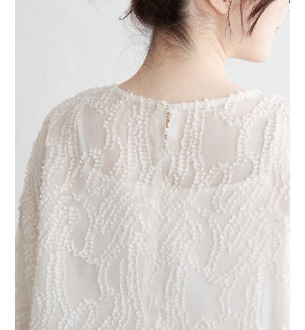 Lbc with Life「シアーカットジャカードブラウス」|シャツ・ブラウス|