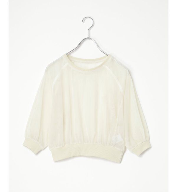VENCE share style「チュール五分袖ショートプルオーバー」|Tシャツ・カットソー|