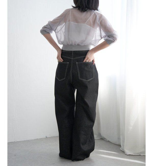 VENCE share style「チュール五分袖ショートプルオーバー」|Tシャツ・カットソー|