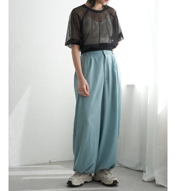 VENCE share style「チュール五分袖ショートプルオーバー」|Tシャツ・カットソー|