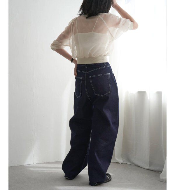 VENCE share style「チュール五分袖ショートプルオーバー」|Tシャツ・カットソー|