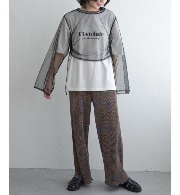 VENCE share style「サイドシャーリングチュールトップス」|その他|