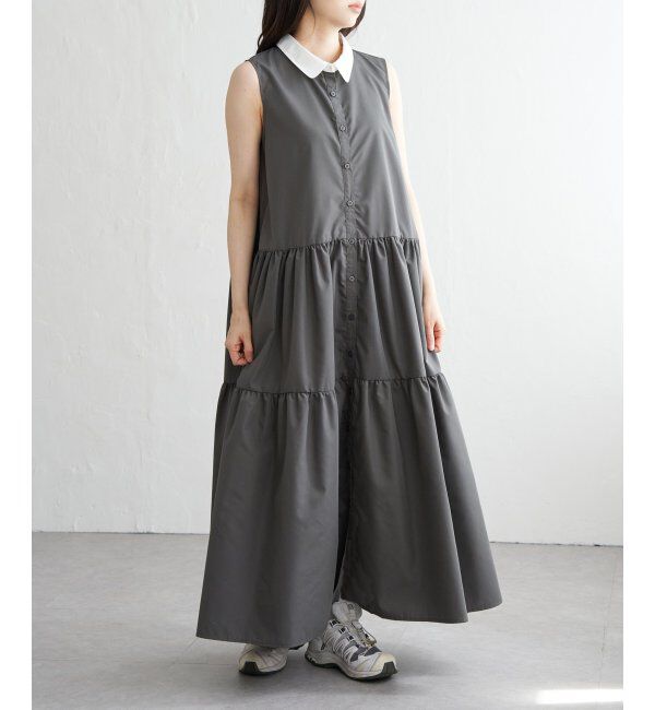 VENCE share style「ブロードティアードワンピース」|ワンピース|チャコール