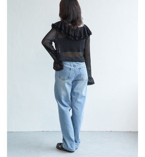 VENCE share style「メッシュフリルジップカーディガン」|カーディガン|