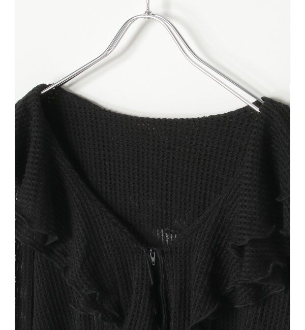 VENCE share style「メッシュフリルジップカーディガン」|カーディガン|
