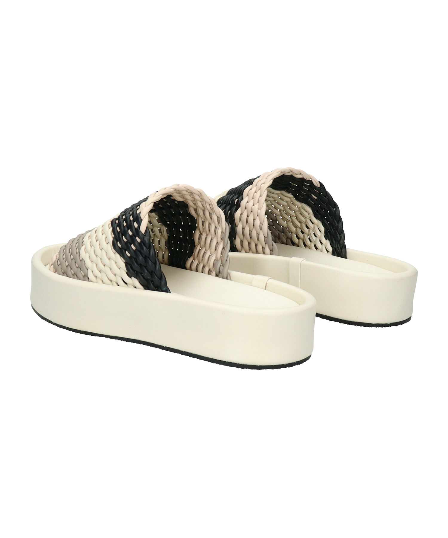 IMPORT SELECT「【JVAM】ウーブンレザー厚底ミュールサンダル(E52126)」|サンダル|