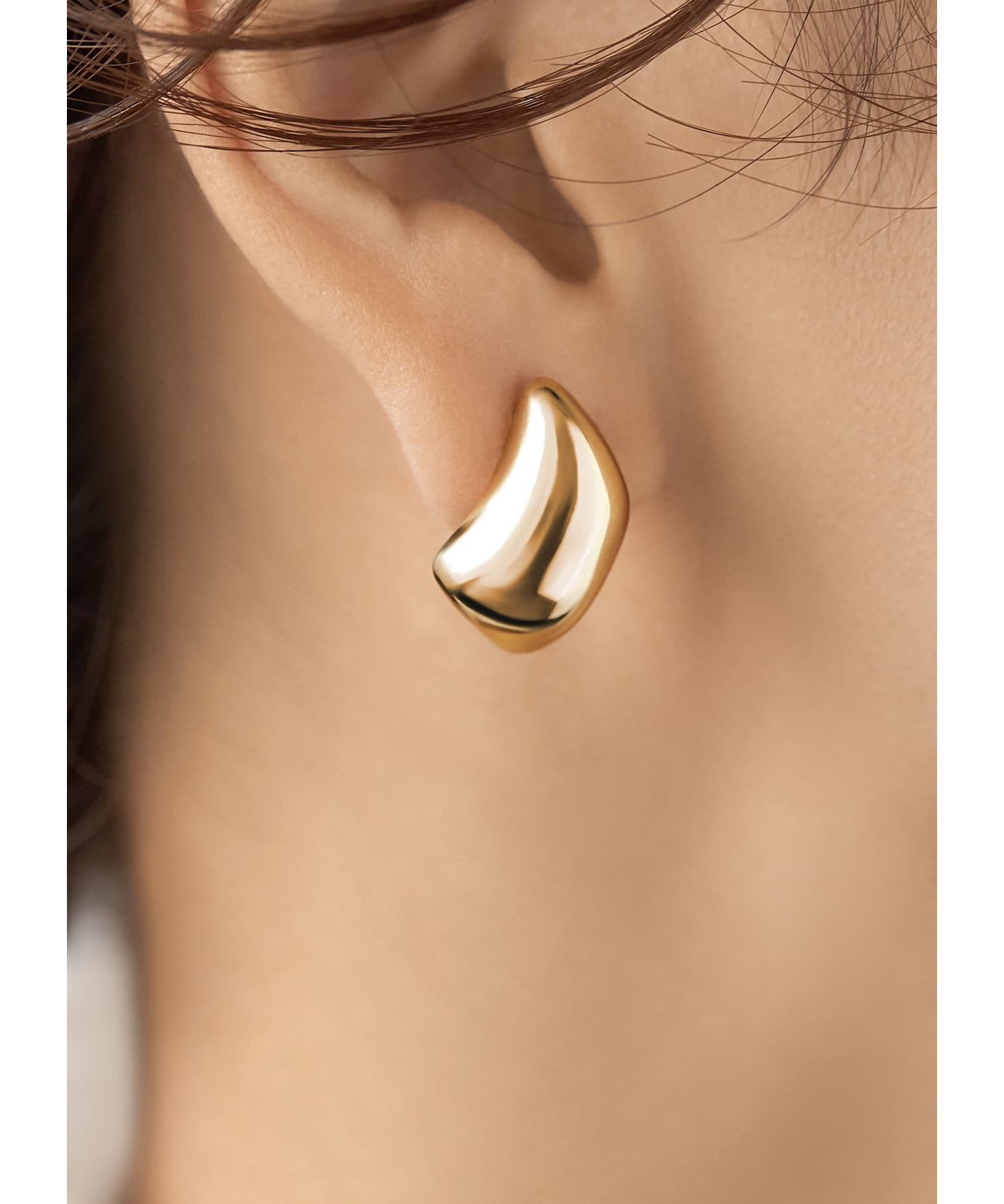 STYLE DELI「膨らみパーツイヤリング」|イヤリング|ゴールド