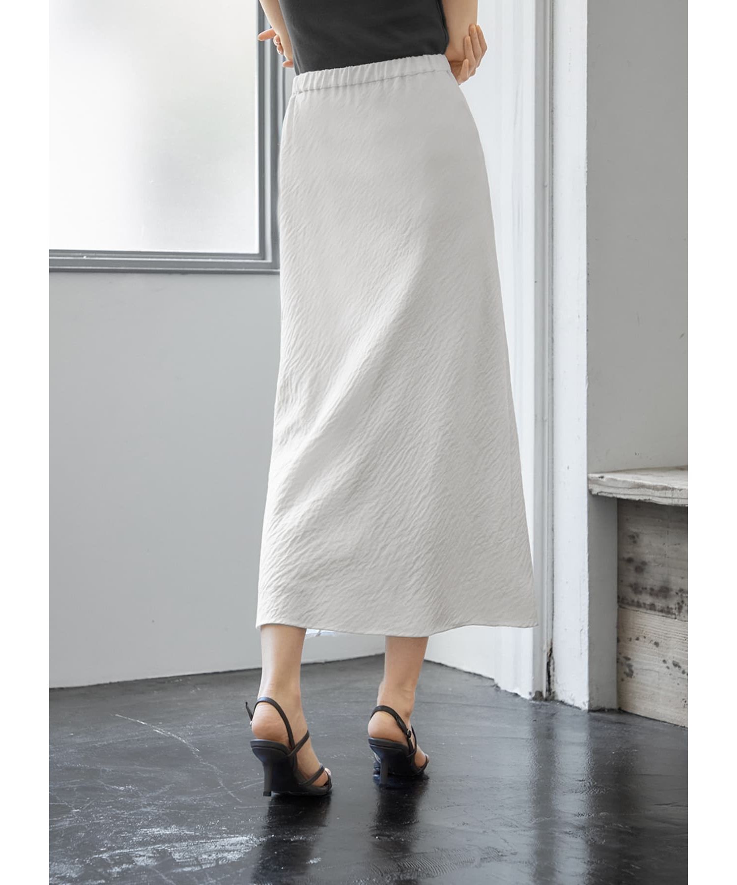 STYLE DELI「シボ感しなやかナローAラインスカート」|スカート|