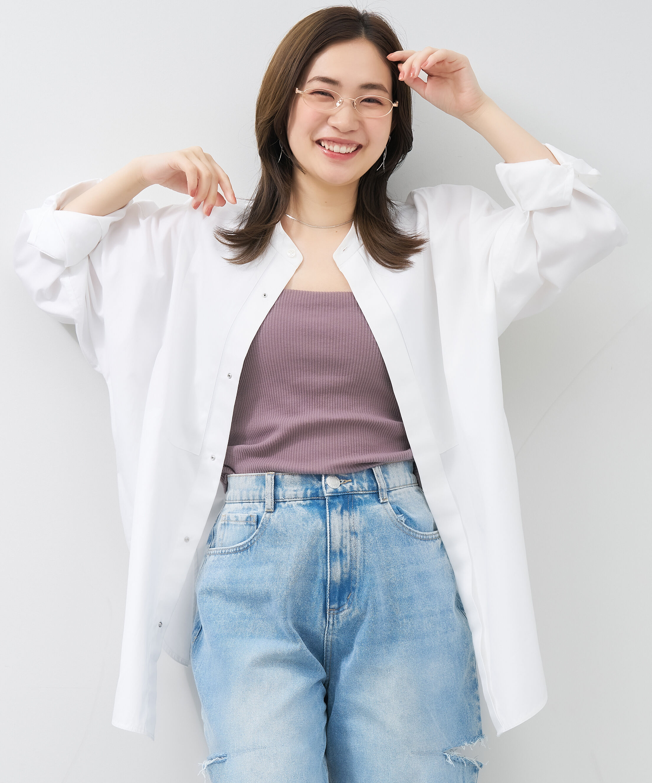  「【アウトレット価格】オーバル型 メガネ｜メタル&times;プラスチック ドット柄 水玉 可愛い レンズ交換券付き」|メガネ|