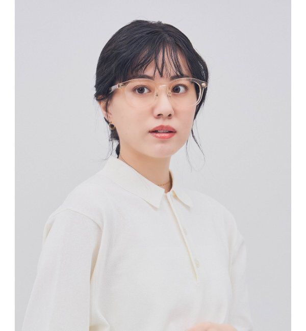  「ウェリントン型 メガネ｜クリアカラー｜伊達メガネ 度付きメガネ｜ユニセックス  レンズ交換券付」|メガネ|