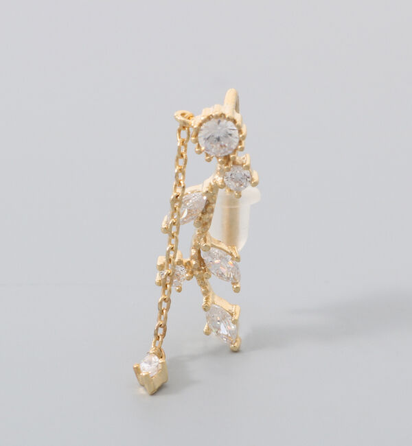 Phoebe「【シリーズ累計販売10000点突破！】2wayフラワリービジューピアス&イヤリング　ゴールド」|ピアス|