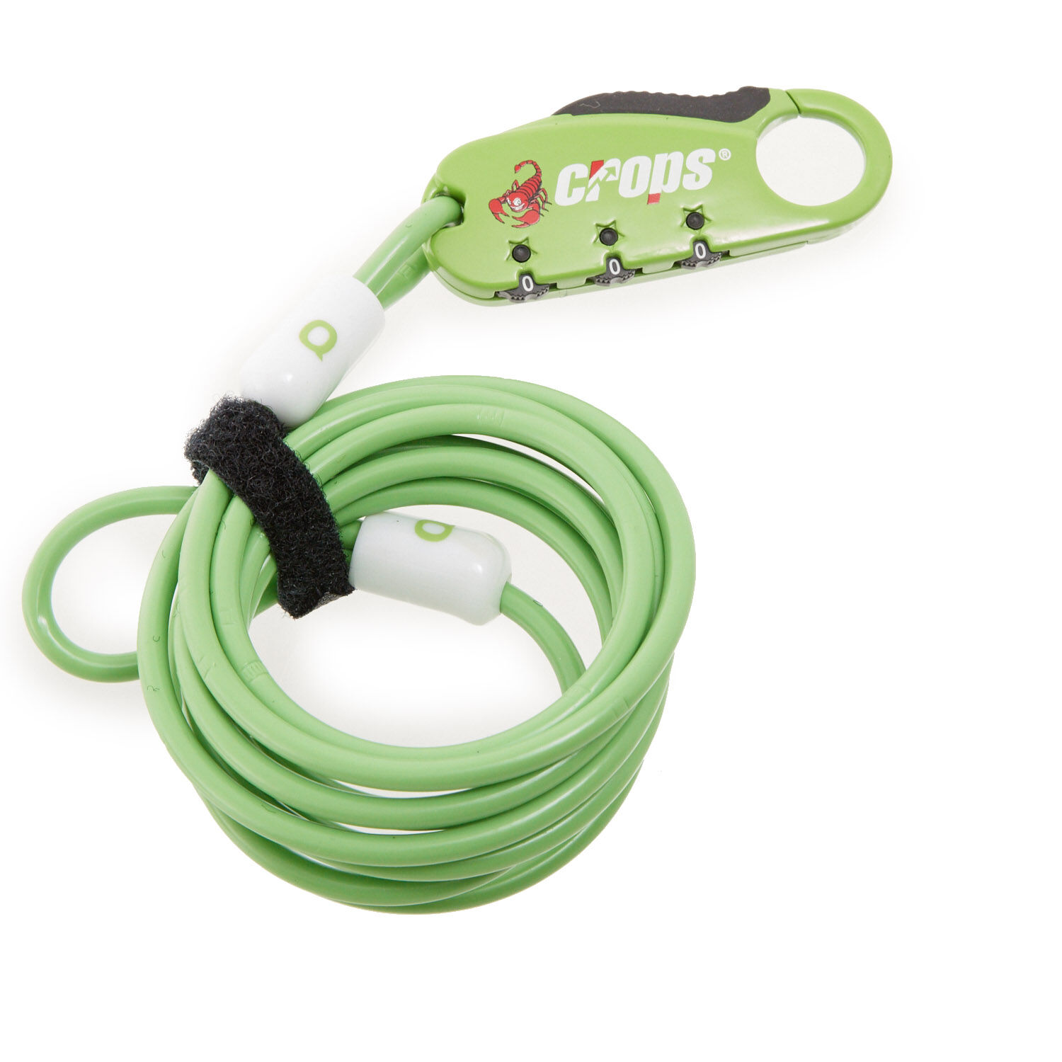 BACKYARD FAMILY「ワイヤーロック crops クロップス 通販 ワイヤー 錠 ダブルループ 防犯 盗難防止 鍵」|その他|グリーン1