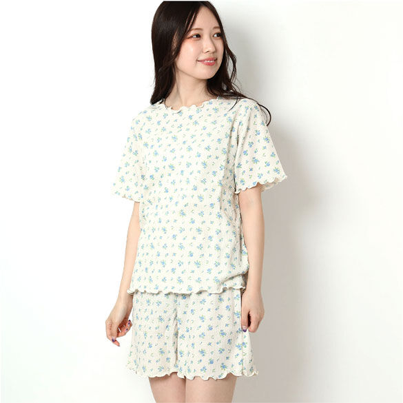 BACKYARD FAMILY「ルームウェア レディース 通販 JEMORGAN ジェーイーモーガン 花柄 半袖 ショートパンツ」|ルームウェア|
