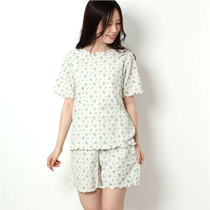BACKYARD FAMILY「ルームウェア レディース 通販 JEMORGAN ジェーイーモーガン 花柄 半袖 ショートパンツ」|ルームウェア|