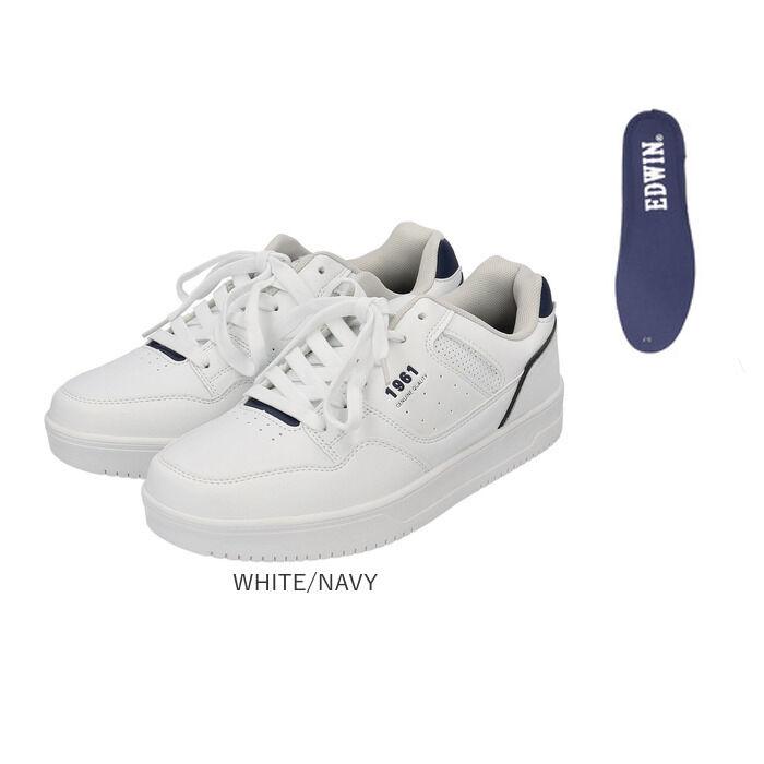 BACKYARD FAMILY「白スニーカー エドウィン 通販 EDWIN スニーカー EDW7107 靴 メンズ」|スリッポン|