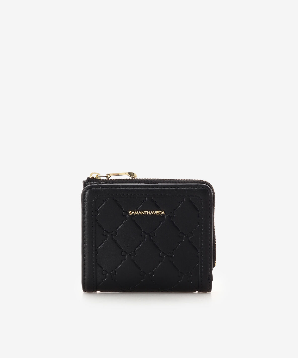 Samantha Vega「スタンピングリボン折財布」|財布|ブラック
