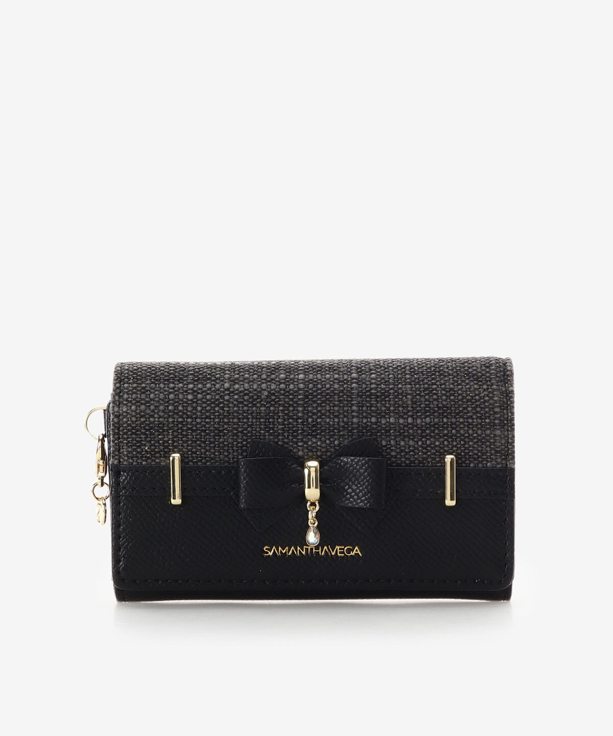 Samantha Vega「マテリアルアクセントリボンキーケース」|キーケース|ブラック