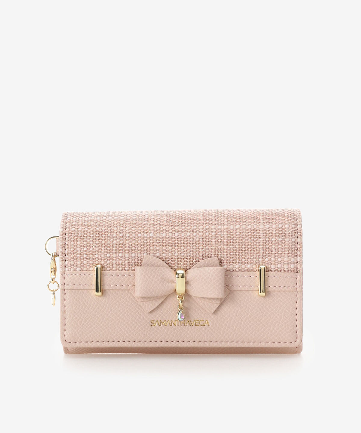 Samantha Vega「マテリアルアクセントリボンキーケース」|キーケース|ピンク