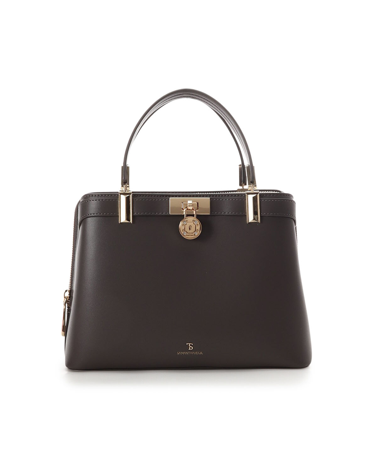 Samantha Vega「サークルロックハンドバッグ」|ハンドバッグ|グレー