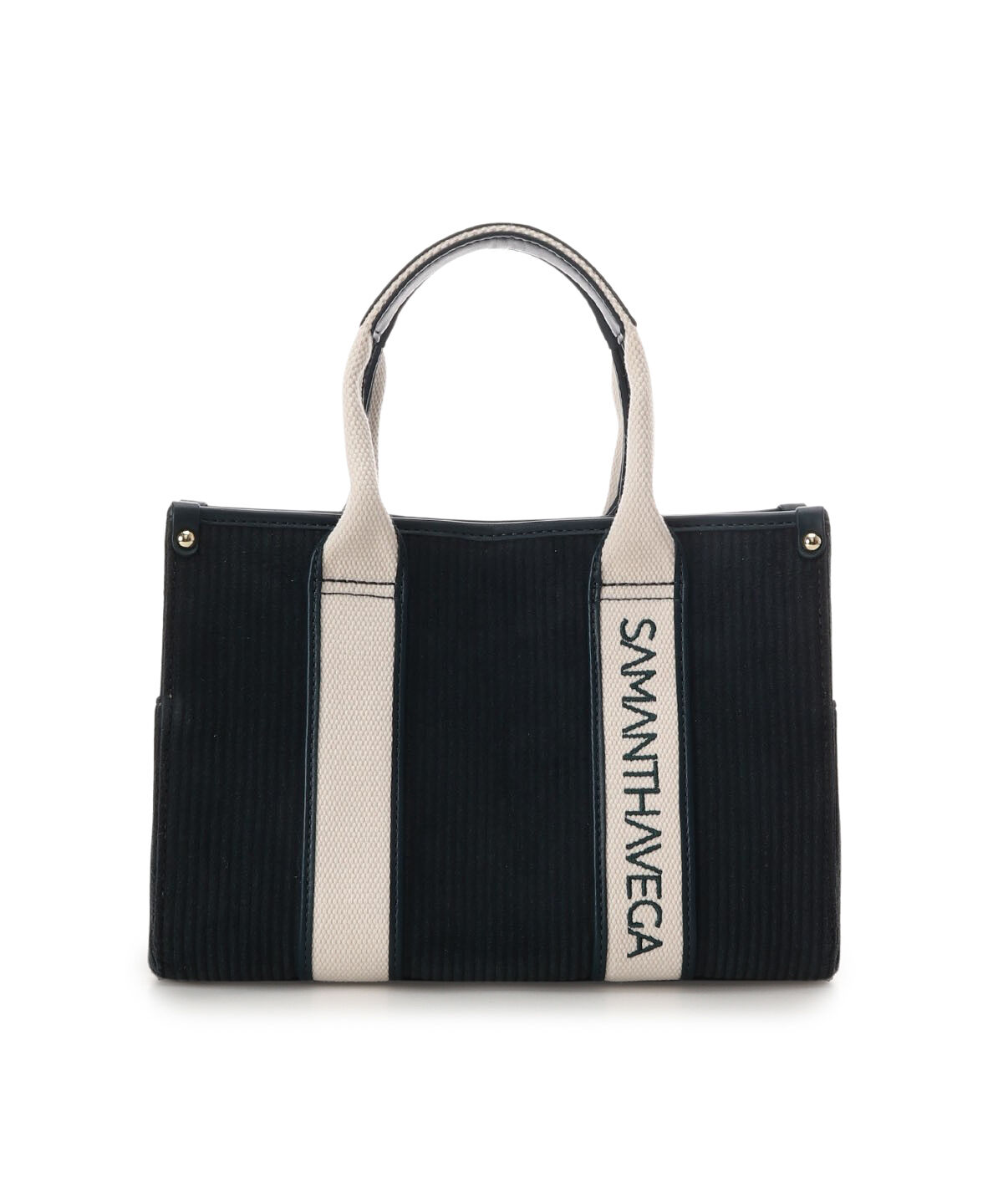 Samantha Vega「ロゴテープコーデュロイトート（小）」|ハンドバッグ|