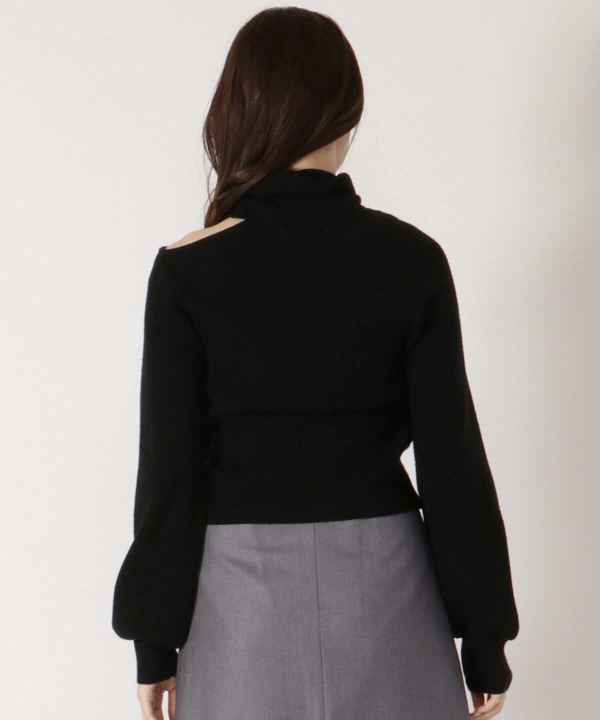 REDYAZEL「肩あきアシメタートルニット」|ニット・セーター|