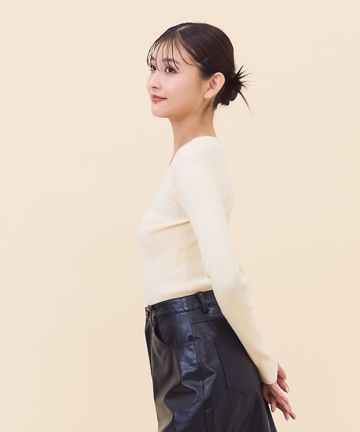 REDYAZEL「クルーネックリブニット」|ニット・セーター|
