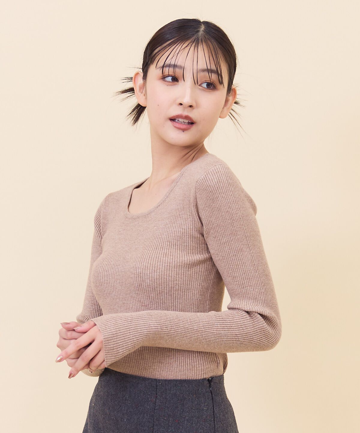 REDYAZEL「クルーネックリブニット」|ニット・セーター|