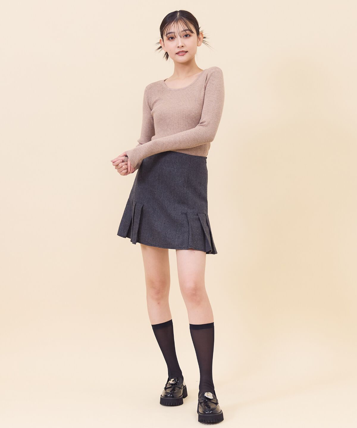 REDYAZEL「クルーネックリブニット」|ニット・セーター|