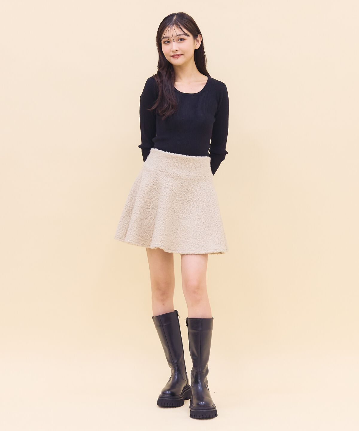 REDYAZEL「クルーネックリブニット」|ニット・セーター|