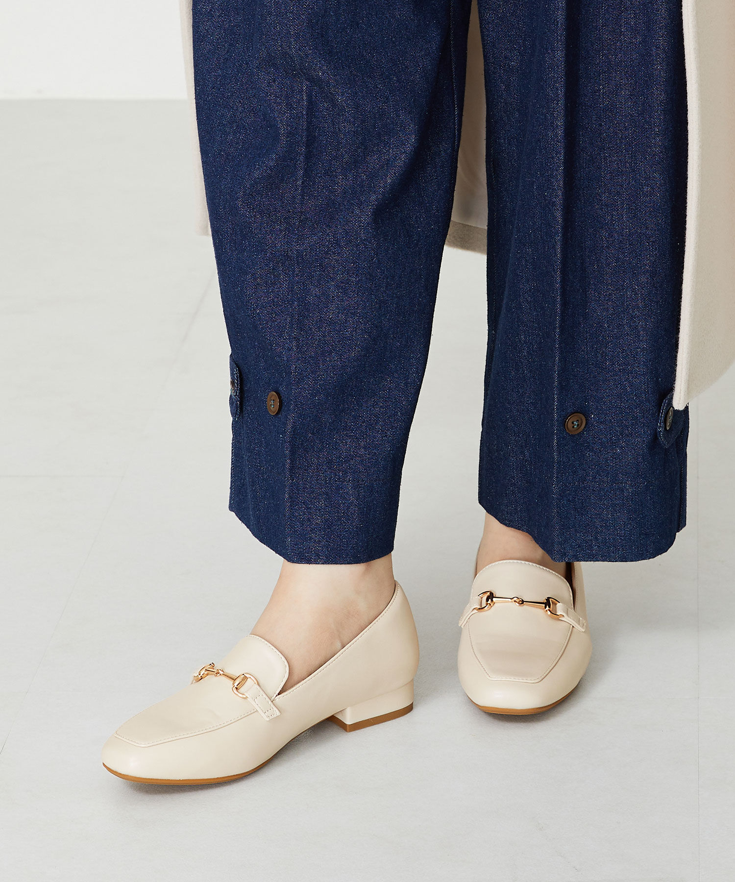 ORiental TRaffic「【跳べるパンプス/シリーズ累計１５０万足突破】スクエアトゥビットモチーフ  ローファー /R-3210」|パンプス|