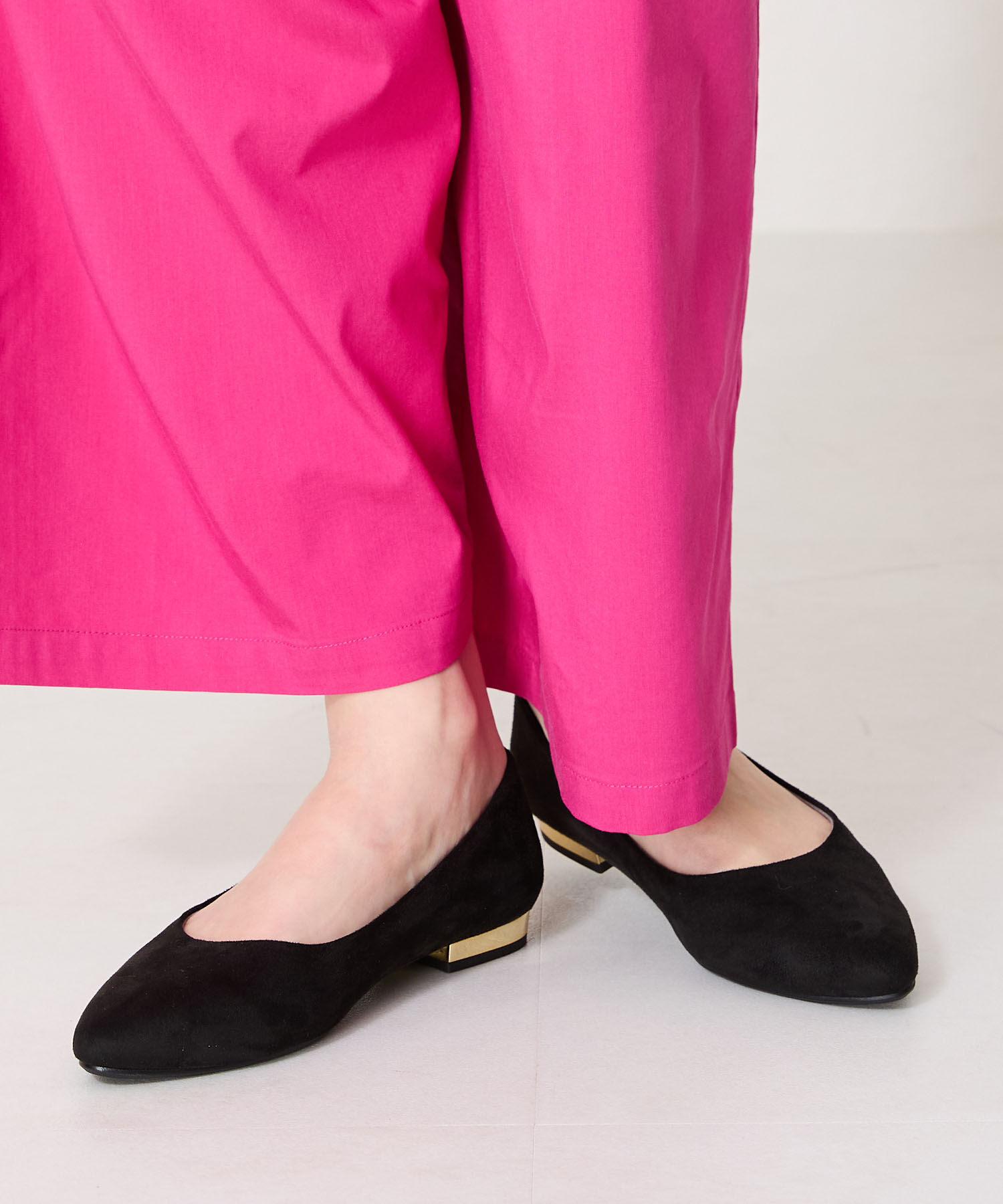 ORiental TRaffic「【WEB限定 / 累計15万足突破】ポインテッドトゥ フラット パンプス /R-4007 通勤靴 厚手クッション」|パンプス|