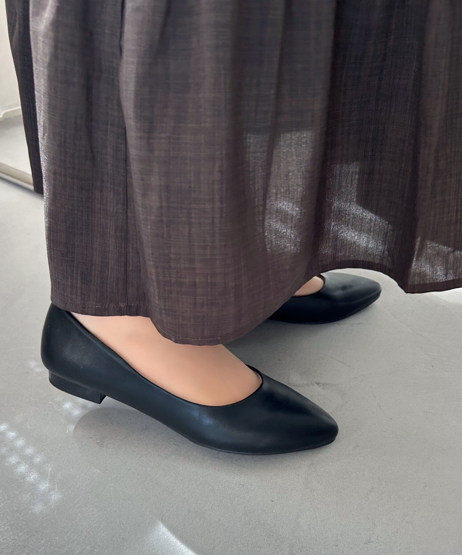 ORiental TRaffic「【WEB限定 / 累計15万足突破】ポインテッドトゥ フラット パンプス /R-4007 通勤靴 厚手クッション」|パンプス|