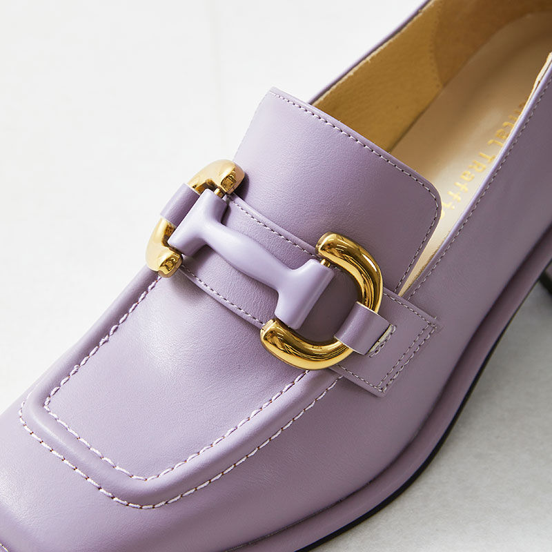 ORiental TRaffic「【アウトレット価格】ワイドスクエアトゥヒールローファー/31120」|パンプス|