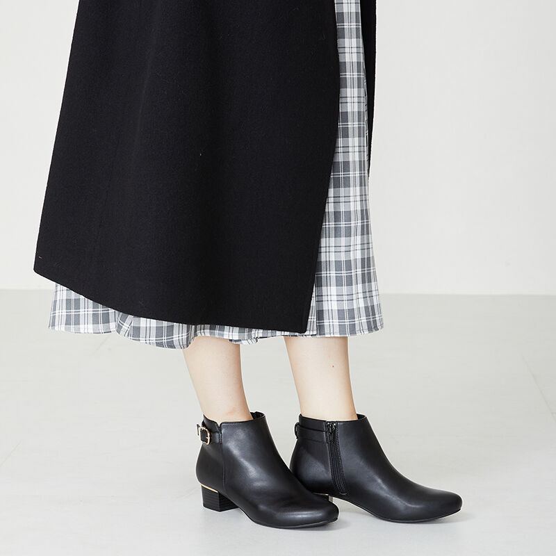 WA Oriental TRaffic「メタリックラインベルトヒールブーツ/32404」|ショートブーツ|