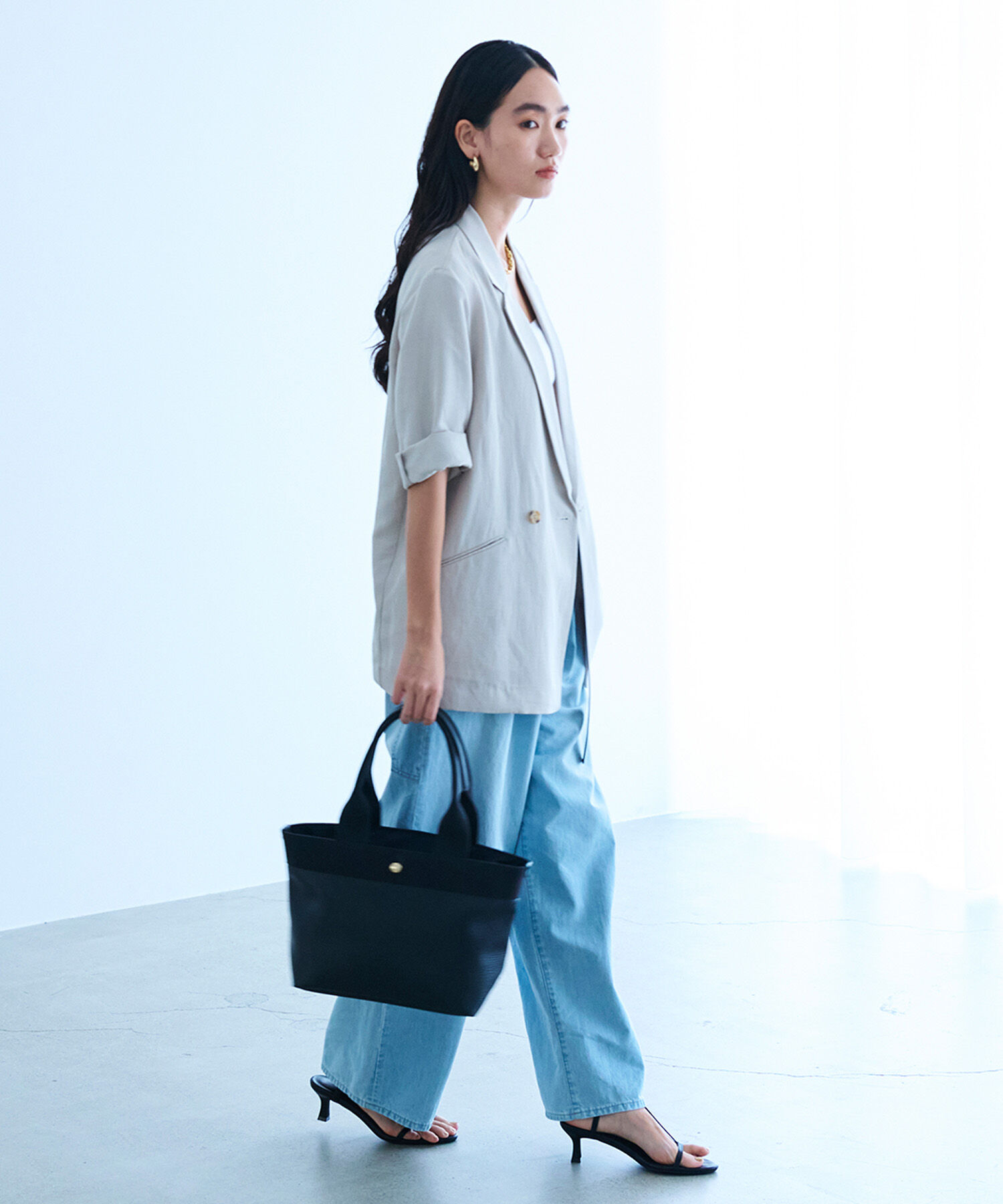 TOPKAPI BREATH「【ドラマ着用】【Breath TOPKAPI】RIPPLE リプル ロング ハンドル B5 トートバッグ 」|トートバッグ|