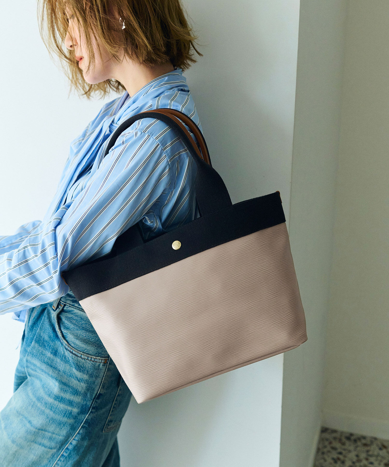 TOPKAPI BREATH「【ドラマ着用】【Breath TOPKAPI】RIPPLE リプル ロング ハンドル B5 トートバッグ 」|トートバッグ|トープ